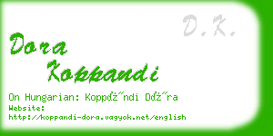 dora koppandi business card